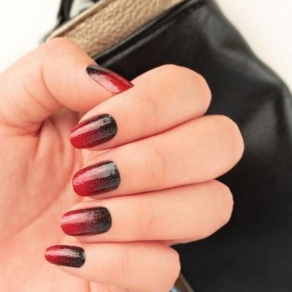 Bloody Gorgeous! - Red & Black Ombre Nail Polish Strips